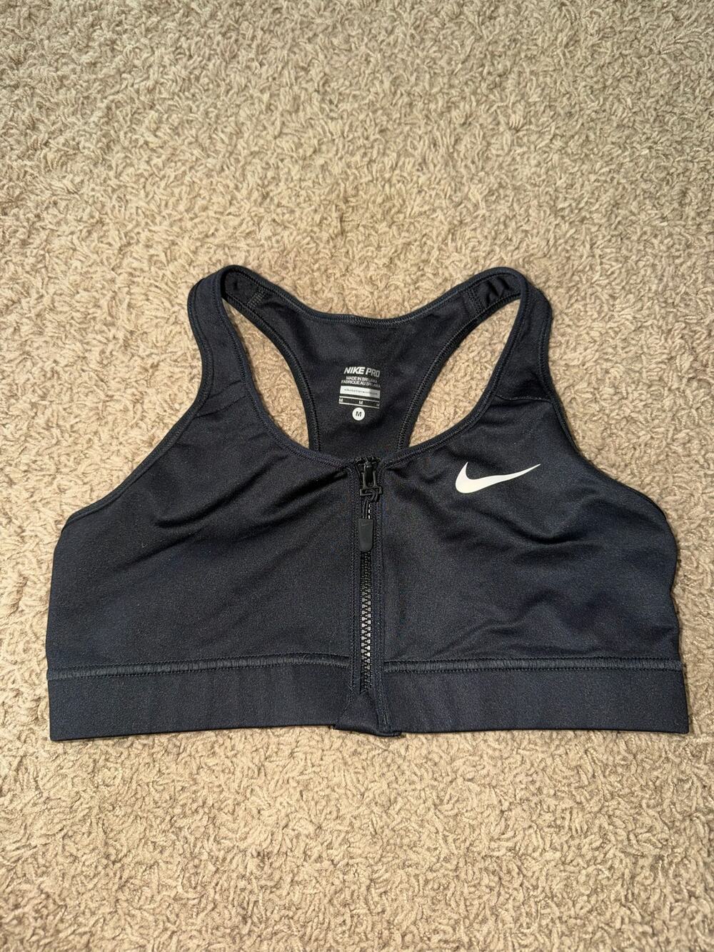 Nike Pro Combat Dri-FIT Front Zip Sports Bra Medium